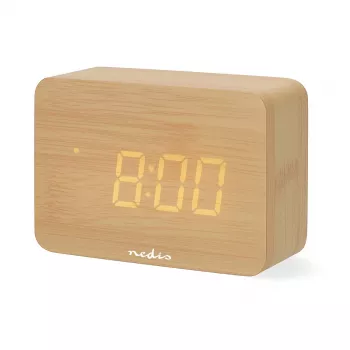 Nedis radio reloj digital, madera