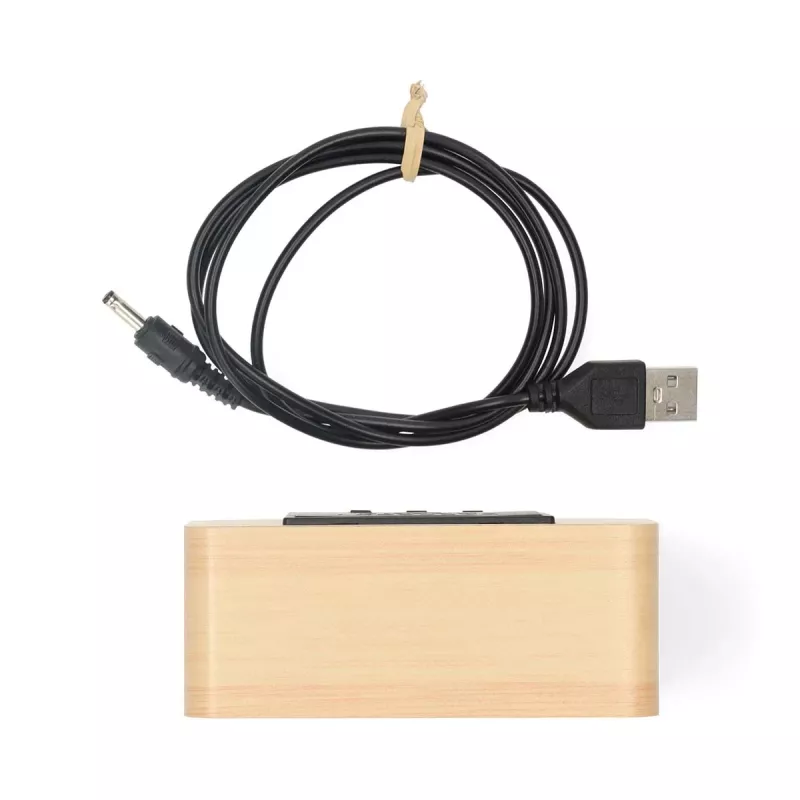 Nedis radio reloj digital, madera