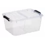 plast team HOME BOX FLEX caja de almacenaje 15L con tapa plegable, PP reciclado, 1 ud. 23010800