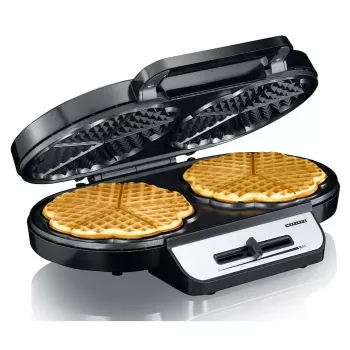 Melissa gofrera doble con forma de corazón 1200W acero inoxidable