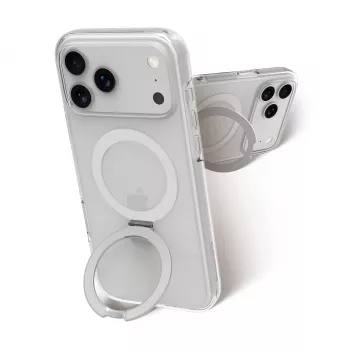dbramante1928 Iceland Ultra D3O MagSafe Funda con soporte para iPhone 18 Pro Max / 17 Pro Max, transparente