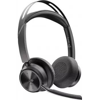 HP POLY Voyager Focus 2 auricular Bluetooth estéreo certificado para Microsoft Teams con base de carga