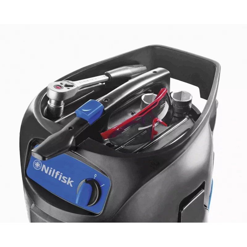 Nilfisk Attix 30-01PC aspirador de agua y polvo 30L azul/negro 107413591