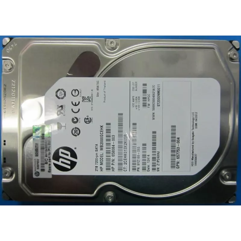 HP Enterprise disco duro 2TB 7.2K RPM SATA 3,5