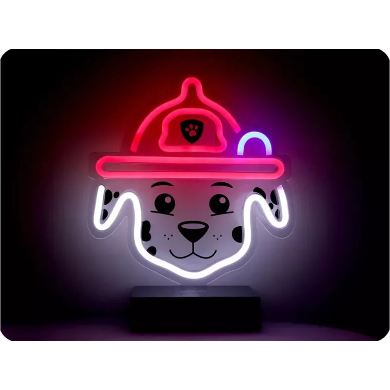 Lámpara LED de neón PAW Patrol con soporte para niños, Marshall