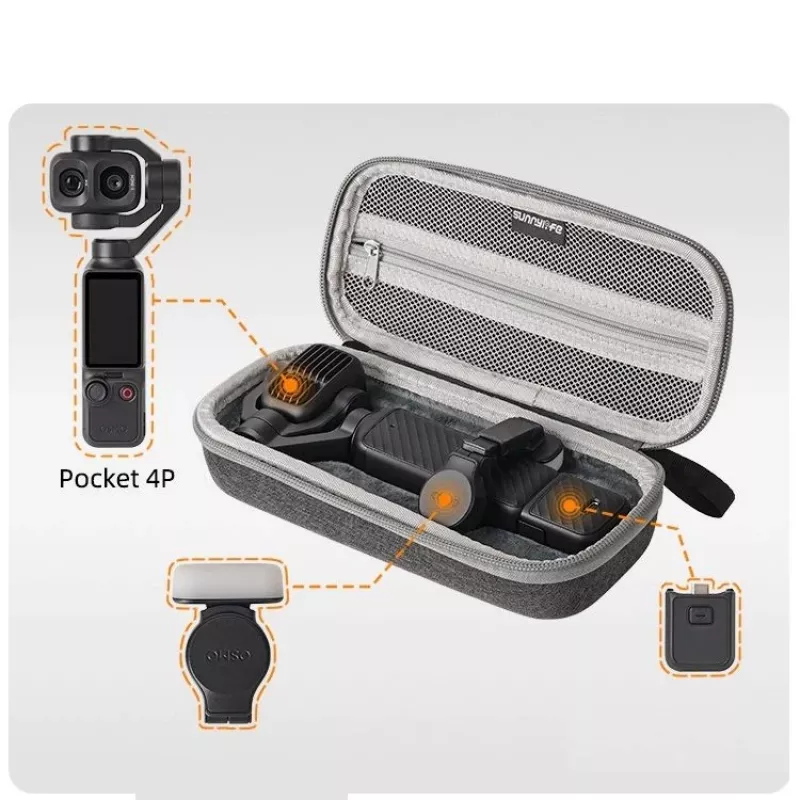 SUNNYLIFE Funda Rígida para DJI Osmo Pocket 4 Pro / 4p – Gris