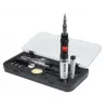 Yato YT-36706 Soldador a Gas 1300°C Quemador de Butano con Soplador de Aire Caliente, Negro/Rojo/Acero Inoxidable