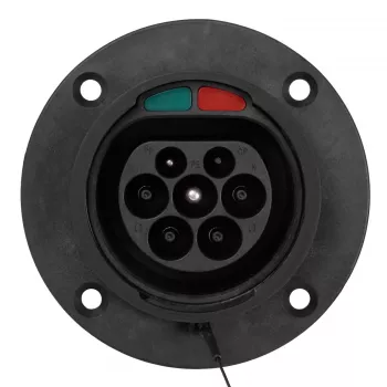 Akyga AK-SC-E26 conector de carga EV tipo 2 (macho), 3 fases, 32 A, IP44, negro