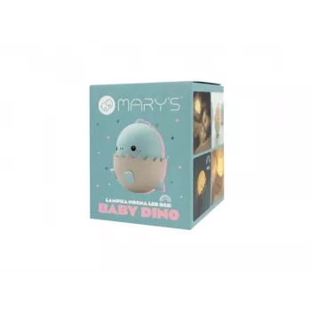 ECO LIGHT MW20794 Lámpara de Noche Dinosaurio para Niños, LED, 0,75W, Recargable por USB, Sensor Táctil, Blanco Cálido y RGB