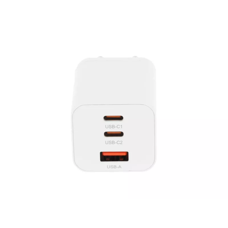 Cargador MOVANO GaN 65W 2x USB-C PD + USB-A (blanco)