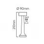 Lámpara de escritorio LED Line Lite RIWIA, 1W, 120lm, 1800mAh, dorada