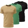 Camisetas hombre 4F M4481 pack de 3 beige, verde, negro talla L