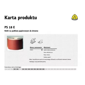 KRUGER & MATZ PS18E rollo de papel de lija, grano P150, 100 mm x 50 m, papel de gramaje E, óxido de aluminio