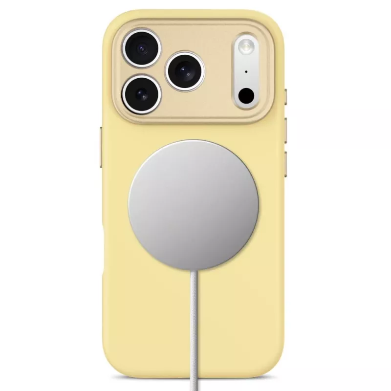 TECH-PROTECT UNIQ funda MagSafe transparente para iPhone 17 Pro Max / 18 Pro Max - Mellow Yellow