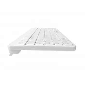 NATEC Tang US Teclado inalámbrico Bluetooth + 2,4 GHz Silent Slim, blanco