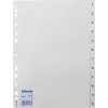 LEITZ Esselte Separadores de plástico, numerados 1-12, A4, blanco, perforación universal, 10 sets (100153)