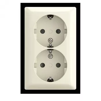 BUSCH-JAEGER toma doble SCHUKO de superficie Safety 202 EAPBJ-522 (2TKA00005532)