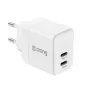 CRONG 35W cargador de pared USB-C dual PD 3.0 PPS GaN - blanco