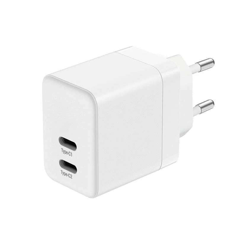 CRONG 35W cargador de pared USB-C dual PD 3.0 PPS GaN - blanco