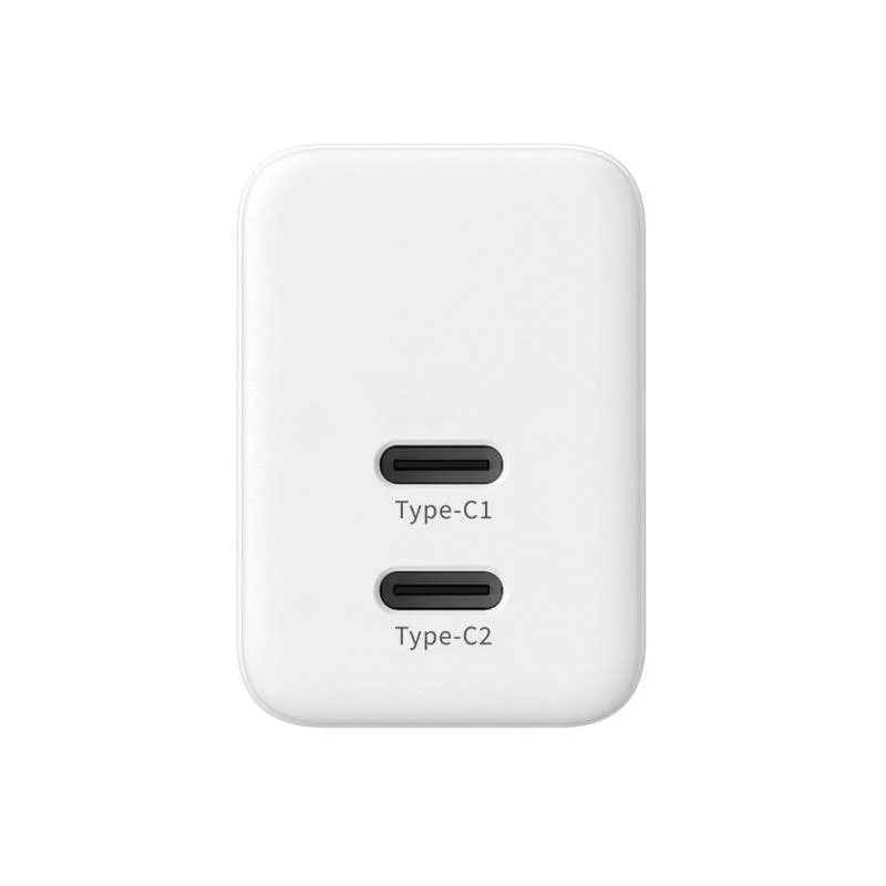 CRONG 35W cargador de pared USB-C dual PD 3.0 PPS GaN - blanco