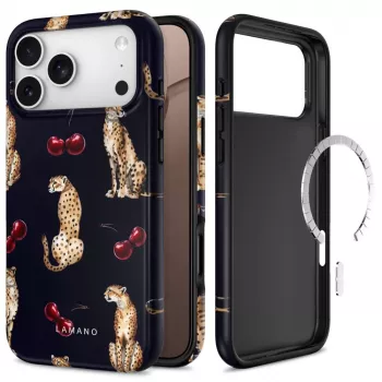 TECH-PROTECT Lamano funda MagSafe para iPhone 17 Pro Max / 18 Pro Max - Midnight Cherry