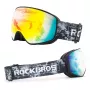 Gafas de esquí infantil Rockbros SP284 antivaho UV400 lente gris espejo rojo negro