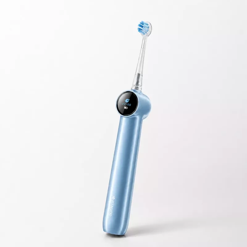 RANVOO PH5 Bubble Sonic Cepillo de dientes eléctrico, 38.000 VPM, 5 modos, IPX7, carga USB, Azul