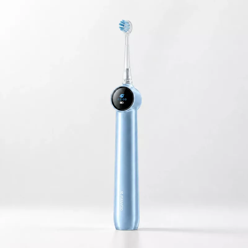 RANVOO PH5 Bubble Sonic Cepillo de dientes eléctrico, 38.000 VPM, 5 modos, IPX7, carga USB, Azul