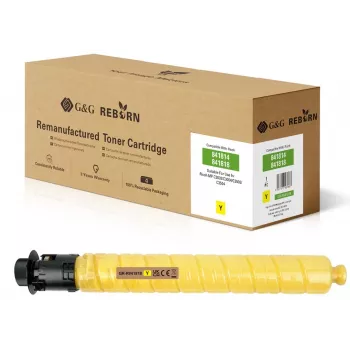 G&G Cartucho de tóner amarillo compatible para Ricoh 841818 - alto rendimiento 18.000 páginas GR-R841818