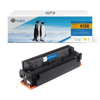 G&G Cartucho de tóner XL compatible con HP 410X/CF412X, amarillo, 5.000 páginas (14354)