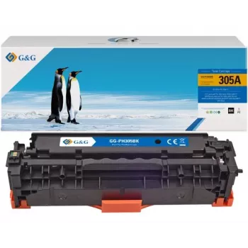 Cartucho de tóner compatible G&G para HP 305A/CE410A, negro, 2.200 páginas 14394