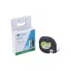 Cartucho de cinta de rotuladora G&G BM-D-G-91221 12 mm x 4 m blanco/negro para DYMO