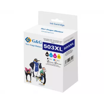 Pack de 4 cartuchos de tinta compatibles G&G para Epson 503XL – negro, cian, magenta, amarillo (GP-E503XLBKCMY-4P-R)