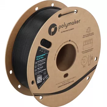 Polymaker PolyLite PLA Pro 1,75 mm HS Tough Metal Black 1 kg filamento 3D (PA13027)