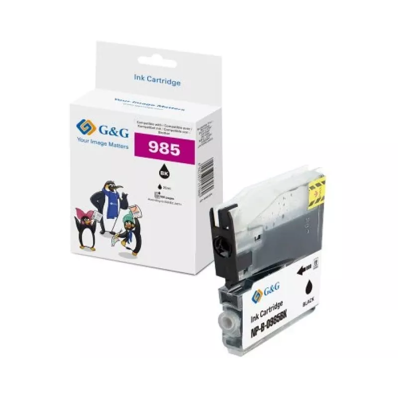 Cartucho de tinta compatible G&G Brother LC-985BK negro (18821)