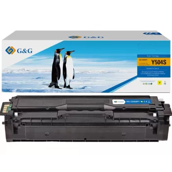 Cartucho de tóner compatible G&G para Samsung CLT-Y504S / HP SU502A - amarillo, 1.800 páginas (14458)