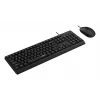 Rapoo NX1500 Conjunto de teclado y ratón con cable, Full-Size QWERTZ, Negro R-13100