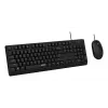 Rapoo NX1500 Conjunto de teclado y ratón con cable, Full-Size QWERTZ, Negro R-13100