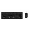Rapoo NX1500 Conjunto de teclado y ratón con cable, Full-Size QWERTZ, Negro R-13100
