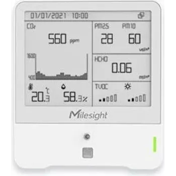 Milesight IoT AM308 Sensor ambiental interior LoRaWAN, pantalla E-Ink, 8-en-1 IAQ (AM308-868M)