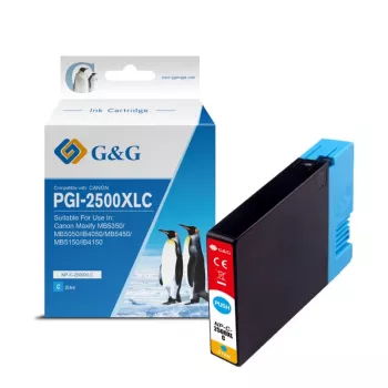 Cartucho de tinta cian compatible G&G para Canon PGI-2500XLC (09858)