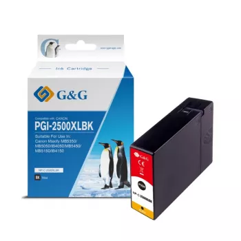Cartucho de tinta compatible G&G para Canon PGI-2500XLBK (9859) – Negro de alta capacidad