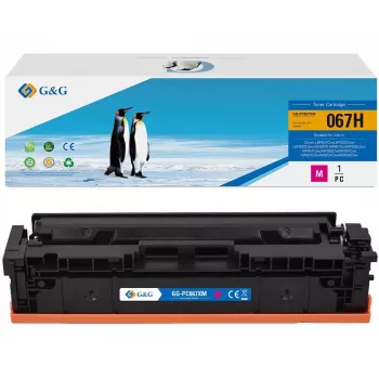 Cartucho de tóner XL G&G compatible con Canon 067H magenta (21619)