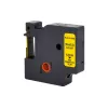 Cinta de etiquetar de vinilo G&G 19mm x 5,5m negro sobre amarillo para Dymo D1 RL-D-Vi-18433-BK/YE-19MM*5.5M