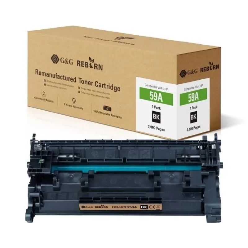 G&G cartucho de tóner compatible GR-HCF259A para HP 59A, negro, 3000 páginas