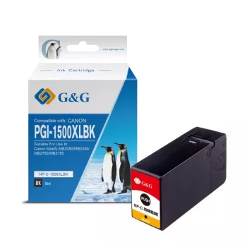 G&G Ninestar cartucho de tinta Canon PGI-1500XLBK negro de alto rendimiento compatible (9350)