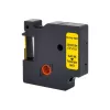 G&G Cinta de etiquetar de poliamida 12mm x 3,5m Amarillo/Negro para Dymo Rhino RL-D-Ny-18490-BK/YE-12MM*3.5M