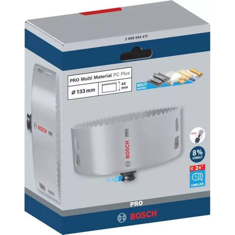 Bosch Progressor para madera y metal 133 mm Sierra de corona de cobalto 2608594417