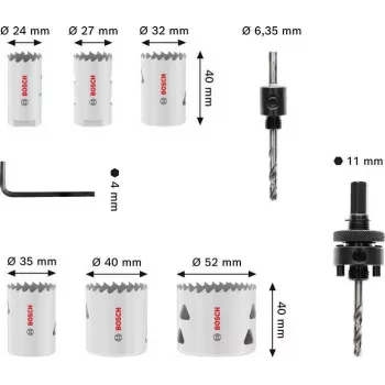 Bosch 2608594614 Set de sierras de corona