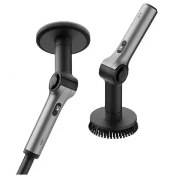 HOTO Flexi limpiador giratorio inalámbrico QWQJA08 (HFE0030GL) – Cepillo de limpieza eléctrico telescópico con 3 accesorios, IPX7, USB-C